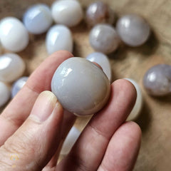 Blue Chalcedony Tumbled Stones