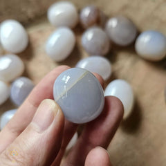Blue Chalcedony Tumbled Stones