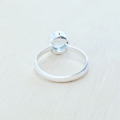 Blue Faceted Topaz Ring | Held Clarity