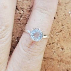 Blue Faceted Topaz Ring | Held Clarity