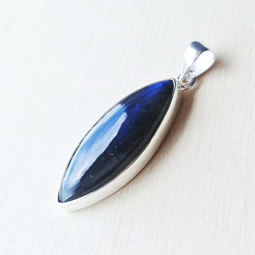 Blue Fire Labradorite Pendant | Celestial Spark