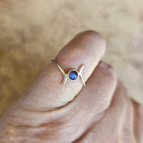 Blue Fire Labradorite Ring | Infinite Transformations