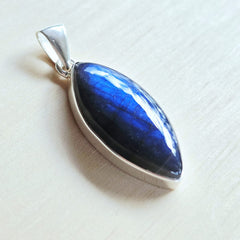 Blue Labradorite Pendant | Celestial Spark