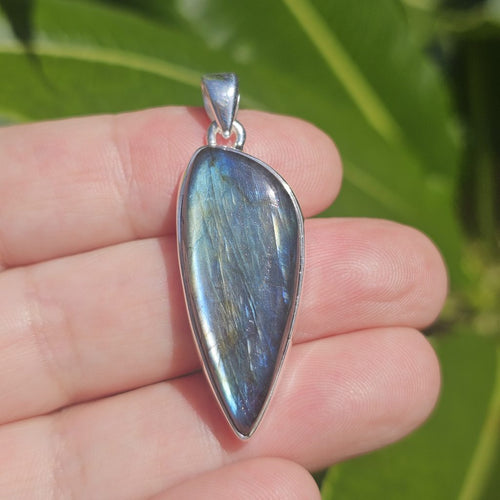 Blue Labradorite Pendant | Celestial Spark