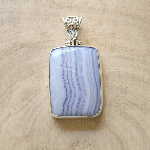 Blue Lace Agate Pendant | Inner Peace