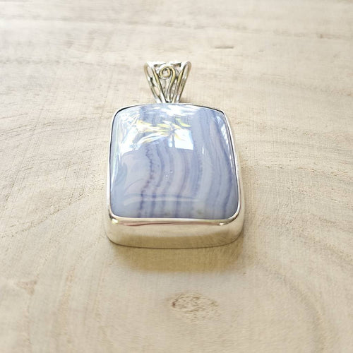 Blue Lace Agate Pendant | Inner Peace