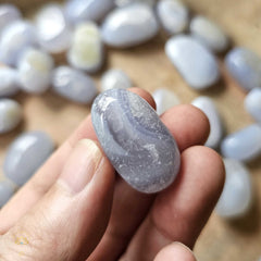 Blue Lace Agate Tumbled Stones