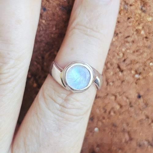 Blue Moonstone Ring | Divine Feminine