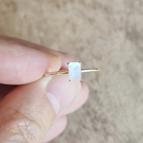 Blue Moonstone Rings | Cosmic Light