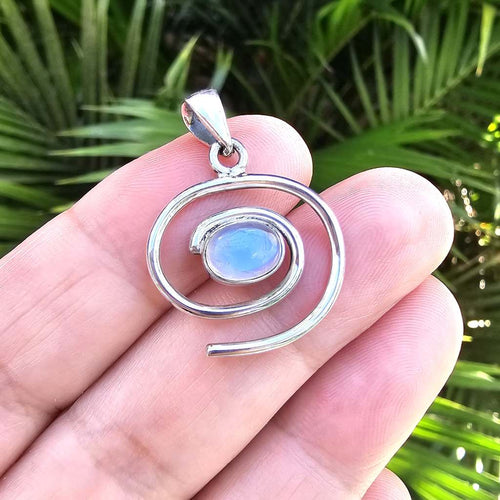 Blue Moonstone Spiral Pendant | Inner Spark