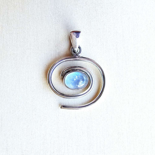 Blue Moonstone Spiral Pendant | Inner Spark
