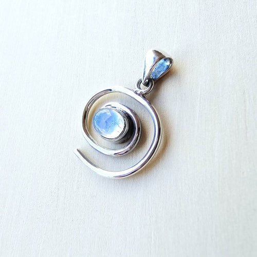 Blue Moonstone Spiral Pendant | Inner Spark