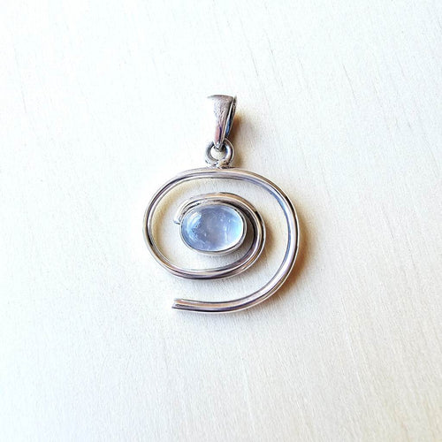 Blue Moonstone Spiral Pendant | Inner Spark