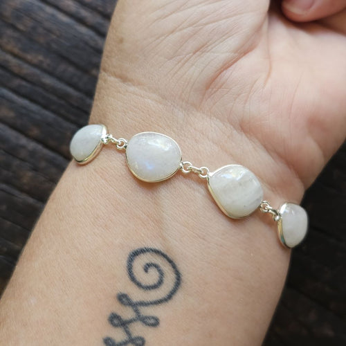 Blue Moonstone | Sterling Silver Bracelet