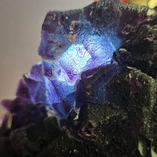 Blue Octahedral Phantom Purple Fluorite | Rainbow Activation 8.57kgs