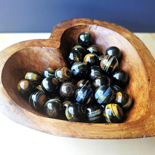 Blue Tiger's Eye Spheres (Hawk's Eye) | Deep Vision