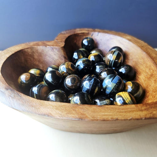 Blue Tiger's Eye Spheres (Hawk's Eye) | Deep Vision