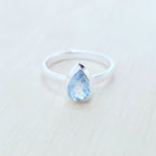Blue Topaz Faceted Ring | Inner Peace