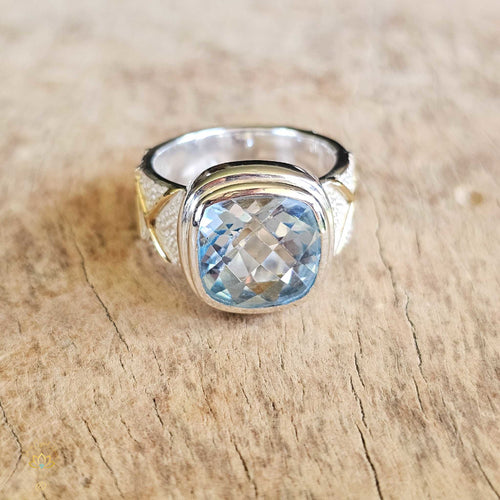 Blue Topaz Ring | Divine Energy