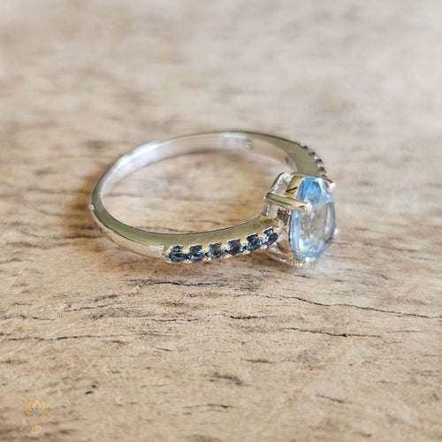 Blue Topaz Ring | Serene Embrace