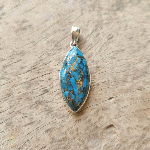 Blue Turquoise & Copper Pendant | Self Expression