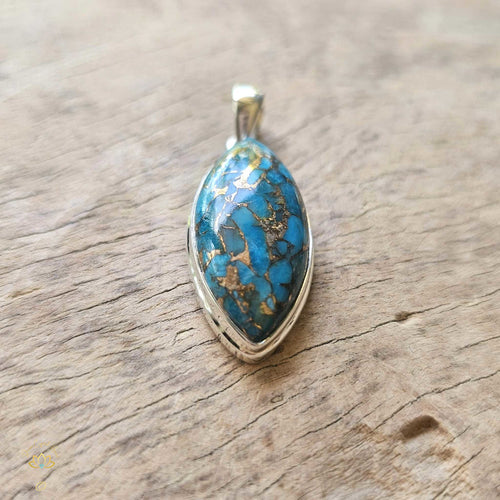 Blue Turquoise & Copper Pendant | Self Expression