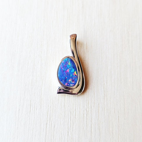 Boulder Opal Doublet Pendant | Spectrum Flame