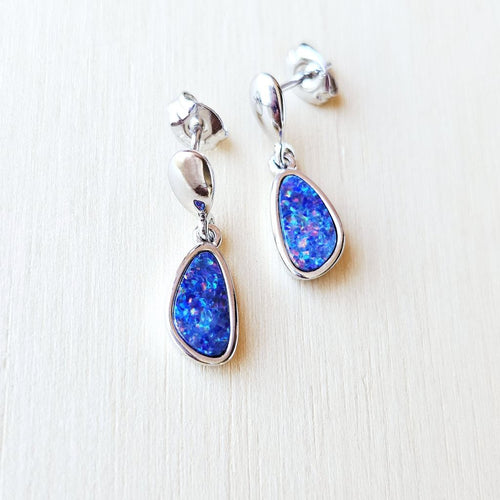 Boulder Opal Doublet Studs | Rainbow Range