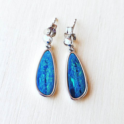 Boulder Opal Doublet Studs | Solarstream Opal