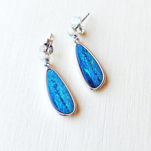 Boulder Opal Doublet Studs | Solarstream Opal