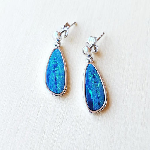 Boulder Opal Doublet Studs | Solarstream Opal