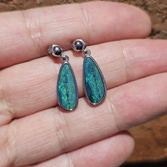Boulder Opal Doublet Studs | Solarstream Opal