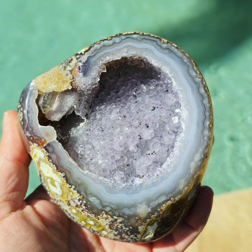 Brazilian Agate & Quartz Geode | The Celestial Keep