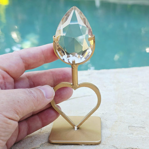 Brazilian Citrine Diamond | On Stand