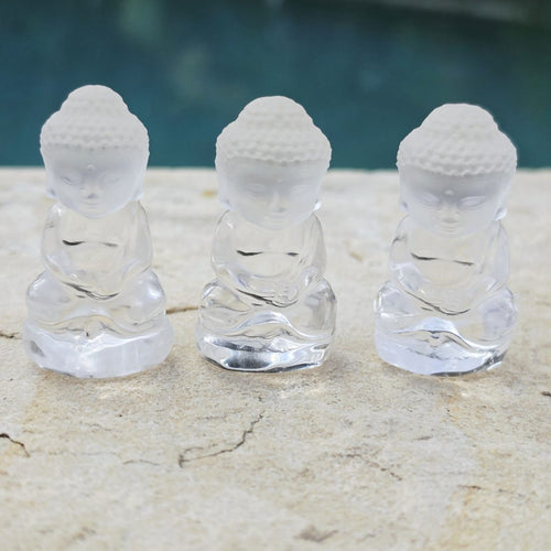 Brazilian Clear Quartz Buddha Carving | Peace Within