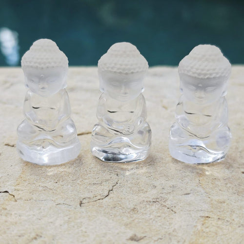 Brazilian Clear Quartz Buddha Carving | Peace Within