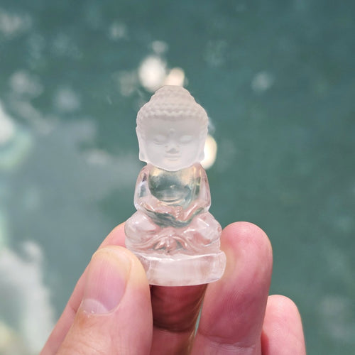 Brazilian Clear Quartz Buddha Carving | Peace Within