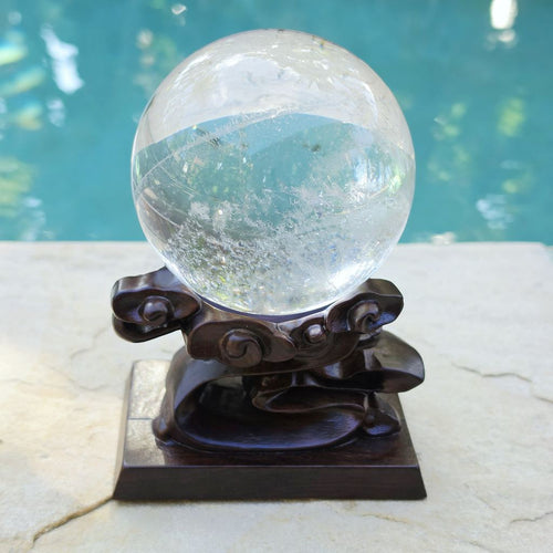 Brazilian Inclusion Quartz Sphere | Suspended Garden 1.1kgs