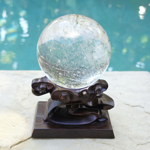Brazilian Inclusion Quartz Sphere | Suspended Garden 1.1kgs