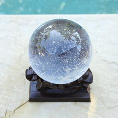 Brazilian Inclusion Quartz Sphere | Suspended Garden 1.1kgs