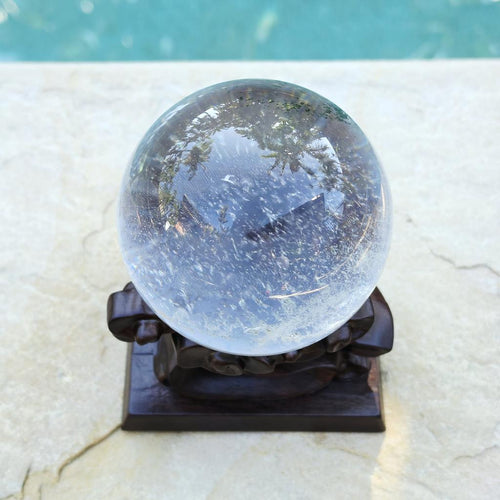 Brazilian Inclusion Quartz Sphere | Suspended Garden 1.1kgs