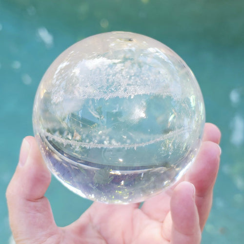 Brazilian Inclusion Quartz Sphere | Suspended Garden 1.1kgs