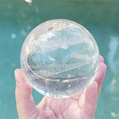 Brazilian Inclusion Quartz Sphere | Suspended Garden 1.1kgs