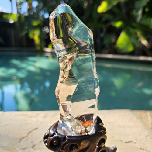 Brazilian Light Smoky Quartz Flame | Natural Phantom