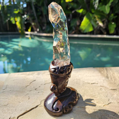 Brazilian Light Smoky Quartz Flame | Natural Phantom