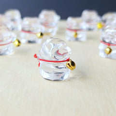 Brazilian Natural Quartz - A Grade Lucky Cat Carvings | Bells Of Fortune