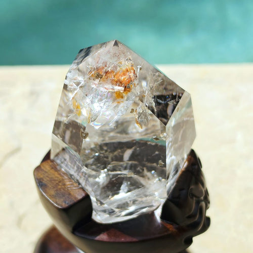 Brazilian Quartz With White Rutile & Hematoid Inclusions | Threads Of Light