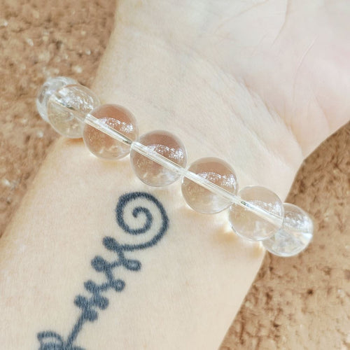 Brazilian Quartz & Faceted Amethyst Bracelet | Amethyst Elegance