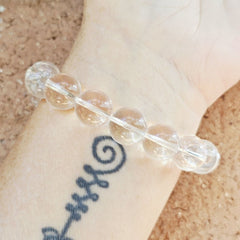 Brazilian Quartz & Faceted Amethyst Bracelet | Violet Symphony