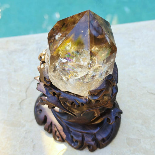 Brazilian Smoky Quartz Generator | Custom Stand 801gms